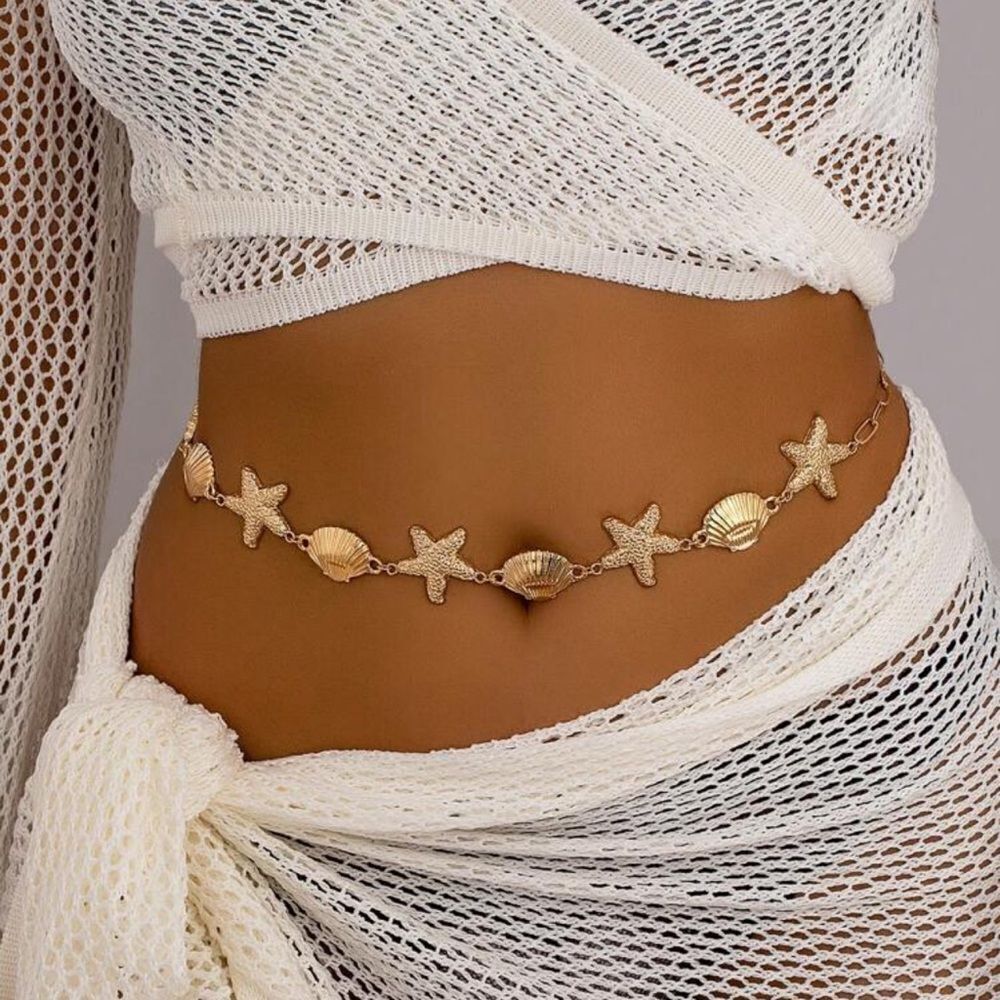 Starfish and Shell Waist Chain A1432